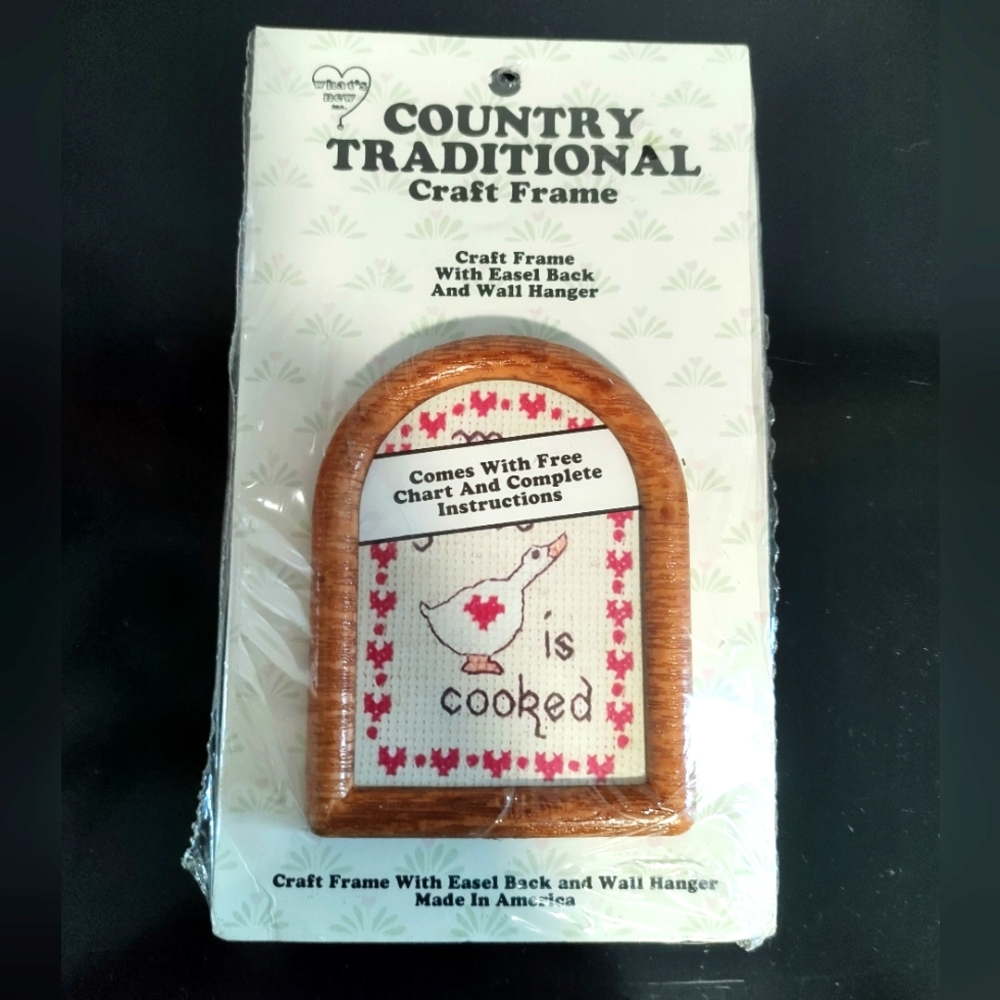 Whats New Country Traditional Cathedral Craft frame "My Goose is Cooked" NWT